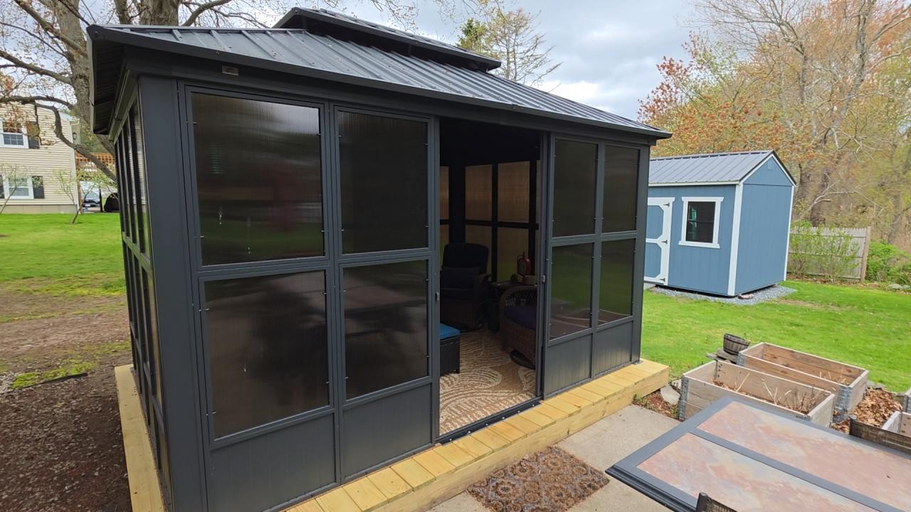 Amazon.com : PURPLE LEAF 12' X 14' Solarium Permanent Hardtop