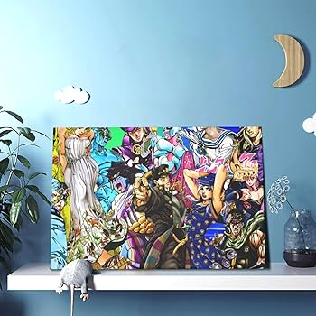 Amazon.co.jp: ジョジョの奇妙な冒険 絵画 キャンパスアート写真