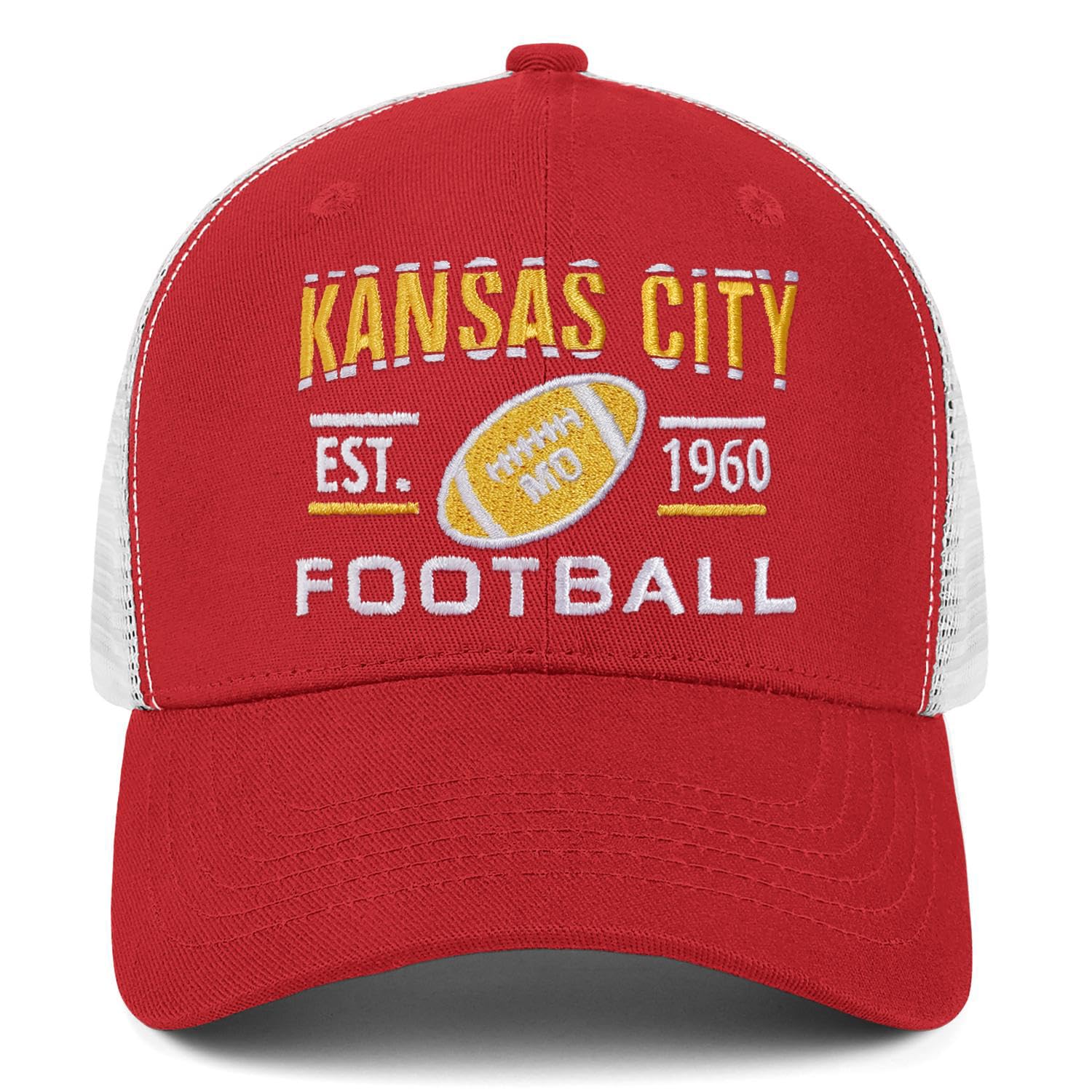 Embroidered City Football Hat for Men Women Adjustable Classcial Baseball Cap for Fans Unisex Football Gifts