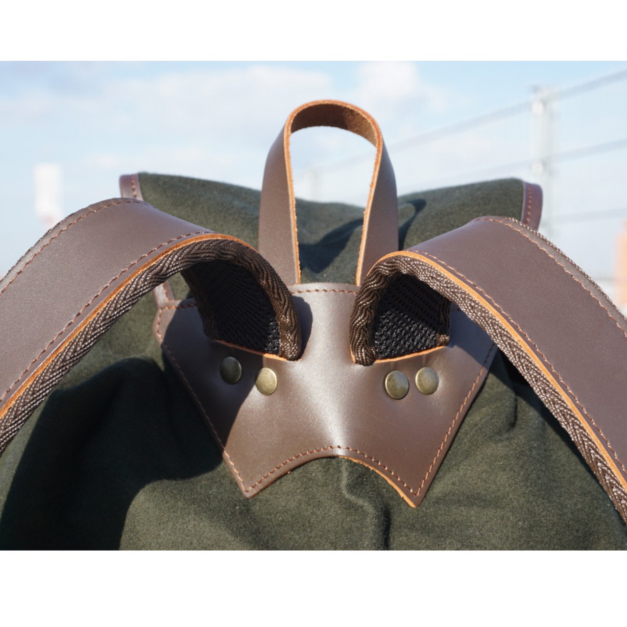 Lautloser Jagdrucksack Wanderrucksack imprägniertes Qualitätsleinen jagdgrün 45 Liter Volumen