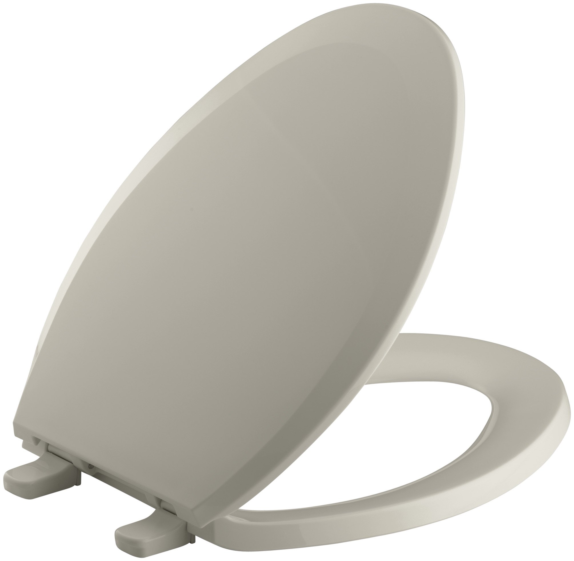 KOHLER K-4652-G9 Lustra Elongated Closed-Front Toilet Seat, Sandbar