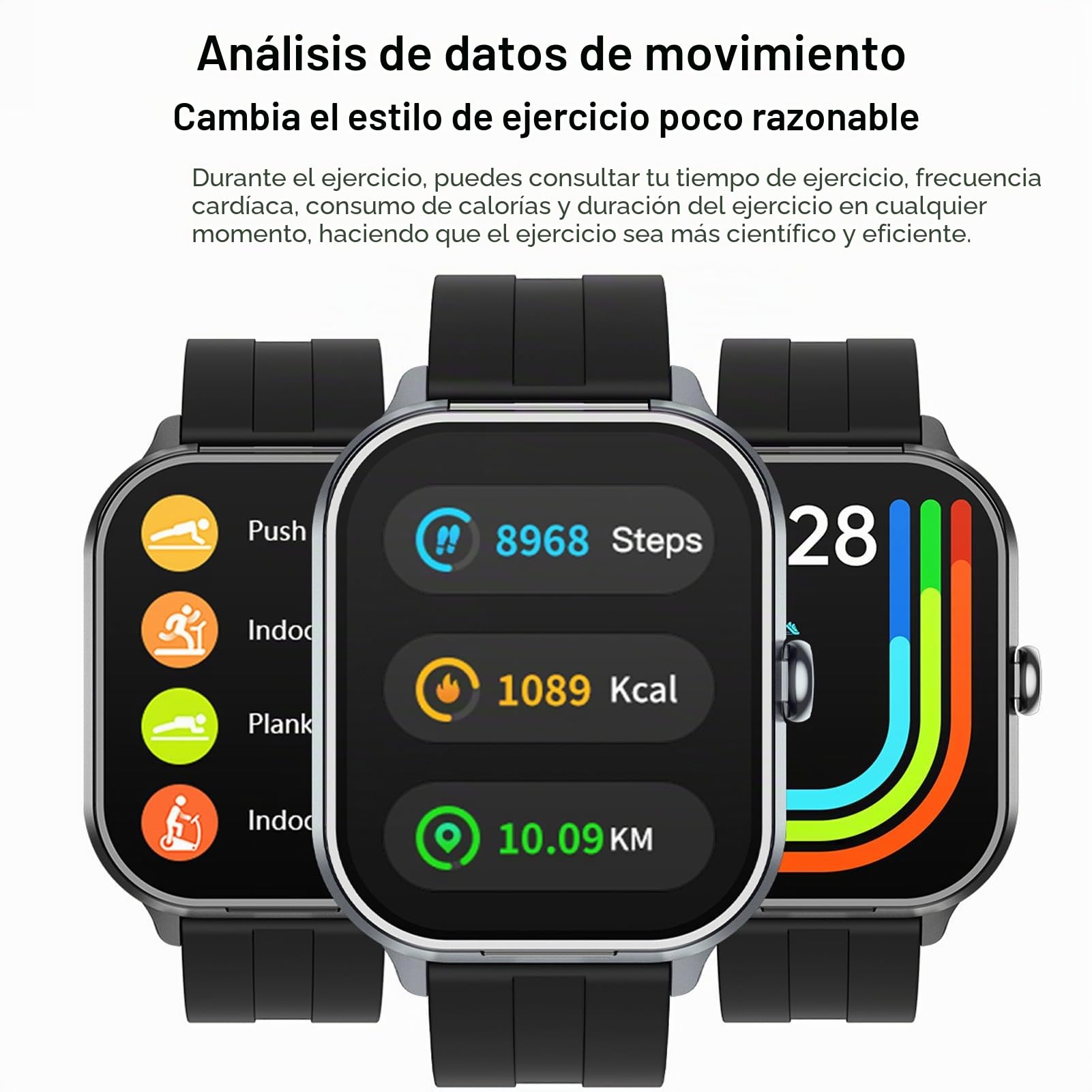 Denash Reloj Inteligente con Auriculares, Inalámbricos Pulsera de Actividad 2 en 1, 2,01 Pantalla HD, Rastreador de Ejercicios,NFC, Oxígeno en Sangre Monitor de sueño para Android e iOS