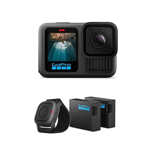 GoPro HERO13 Black Action Bundle (Amazon Exclusive) - Includes 2 Enduro Batteries and Waterproof Shutter Remote - H13 Action Bundle