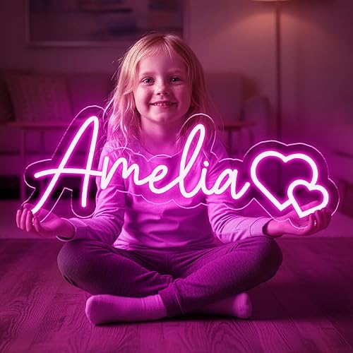 Letreros de neón personalizados para decoración de pared, regalos para niñas para decoración de habitación, regalo de Navidad para niñas y niños.