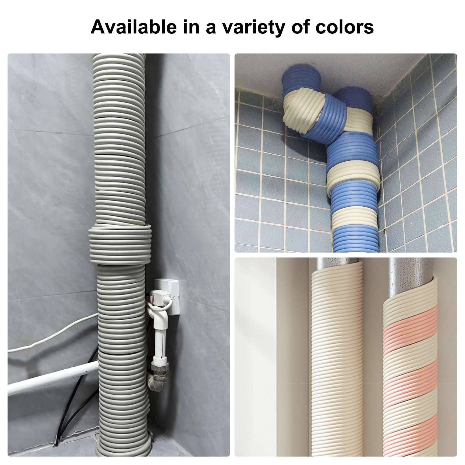 Rohrisolierung Außenbereich, Hohe Dichte Heizungsrohr Mit Selbstkleber Lärmreduzierung, Hält Sicher, Mit Stark Haftender Rückseite, Rohrisolierung/-abdeckung/-verkleidung(Blue,3pcs)