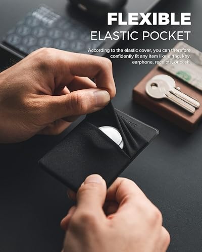 Miniatura 3 de VULKIT Soporte para tarjetas de teléfono, delgado, elástico, adhesivo, cartera, tarjeta, fundas adhesivas para la parte posterior del teléfono