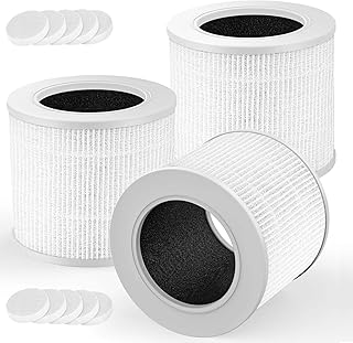 Leemone 3 Pack Core Mini Replacement Filter for LEVOIT Core Mini Air Purifiers, High-Efficiency Activated Carbon