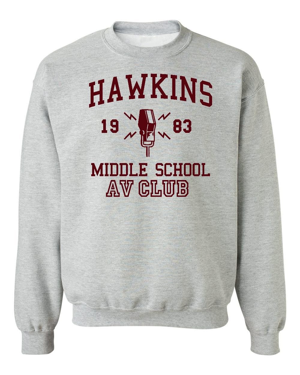 Hawkins Middle School 1983 AV Club Vintage Crewneck Sweatshirt