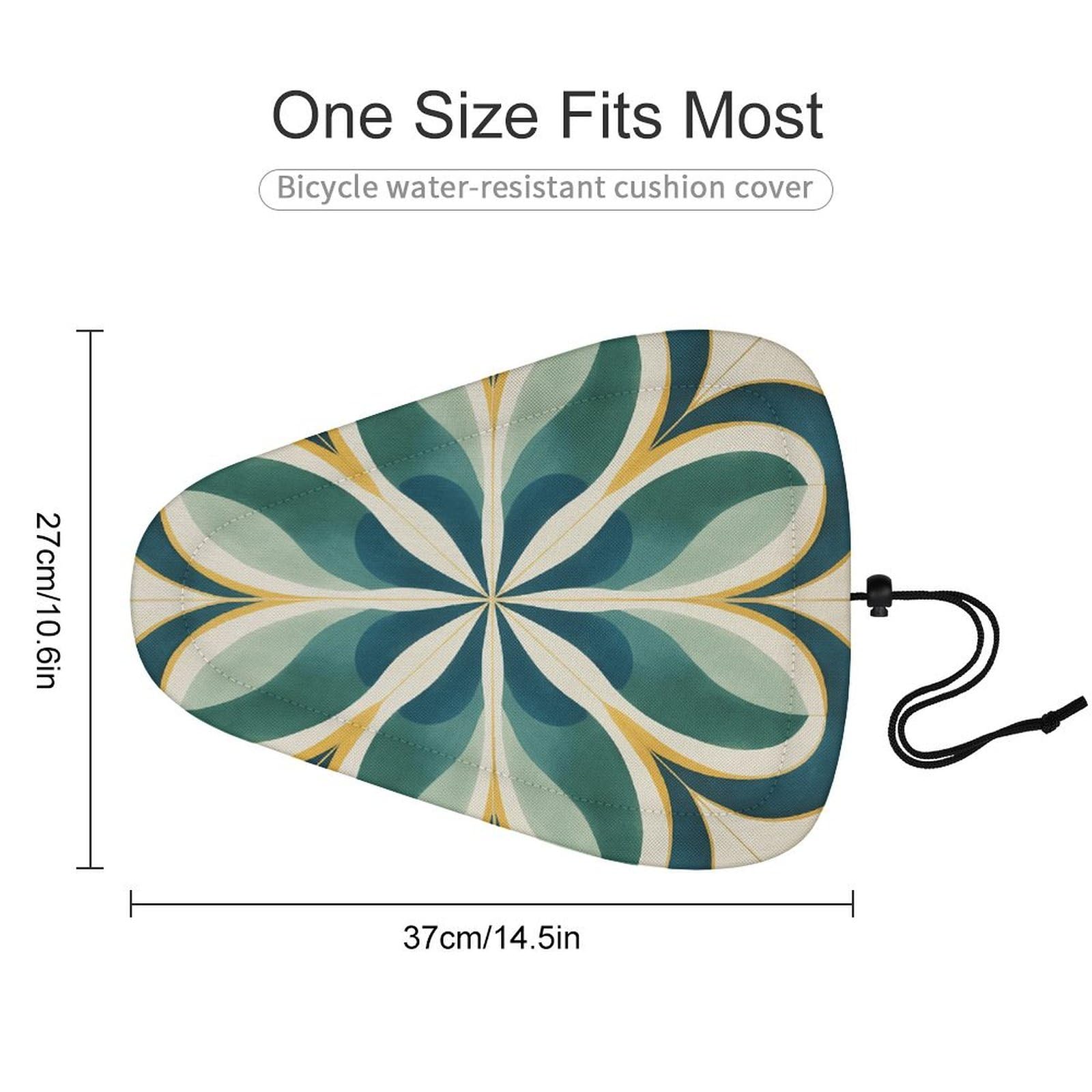 Blue And Brown Bike Seat Cover for Men Women, Waterproof & Dustproof Bike Seat Cushion with Drawstring, Adjustable Bicycle Saddle Cover for Or Rain & Sun Protection