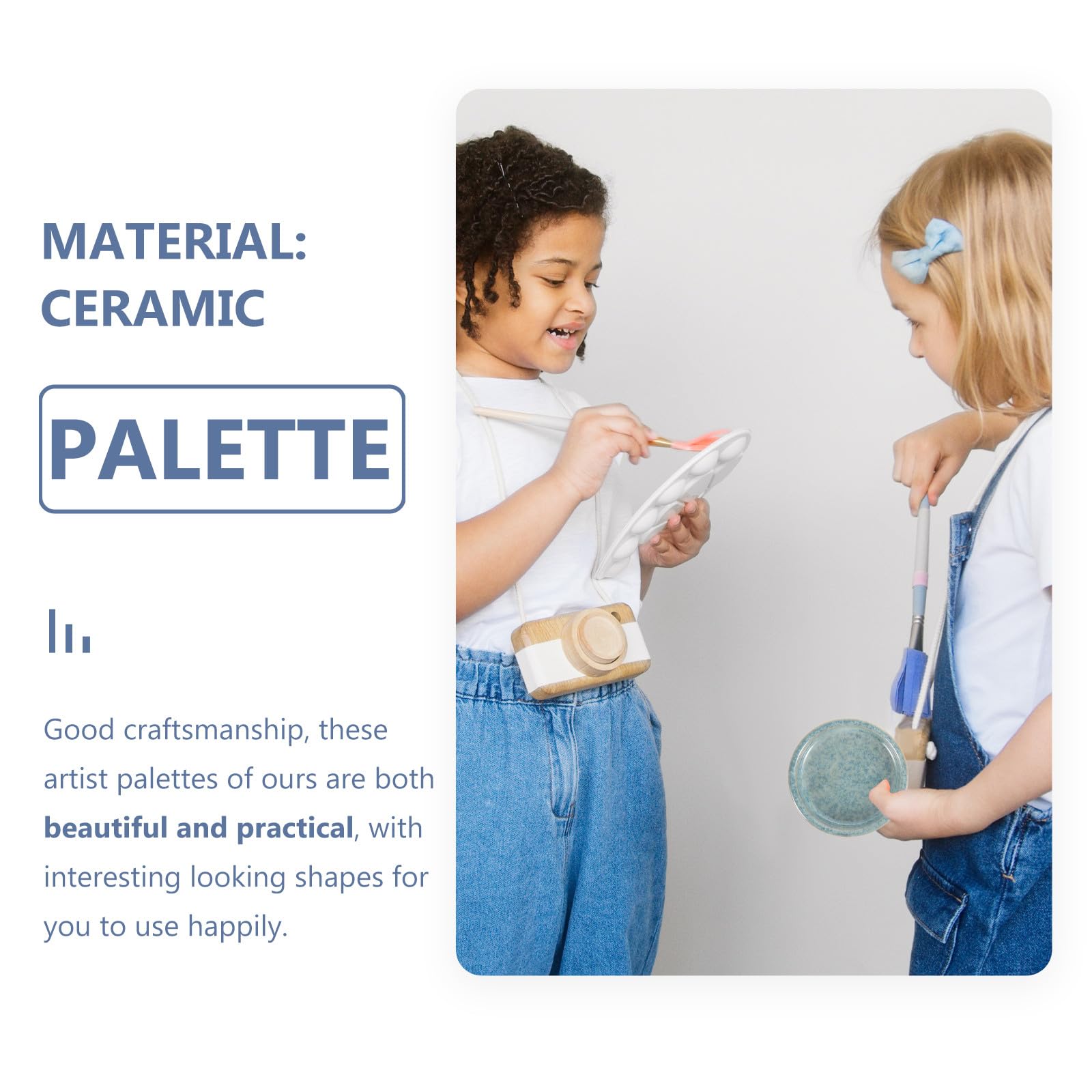 Palettes de Peinture en Céramique Empilables 5 Couches Multifonctionnelles pour Artistes et Débutants, Faciles à Utiliser et Pratiques pour Aquarelle