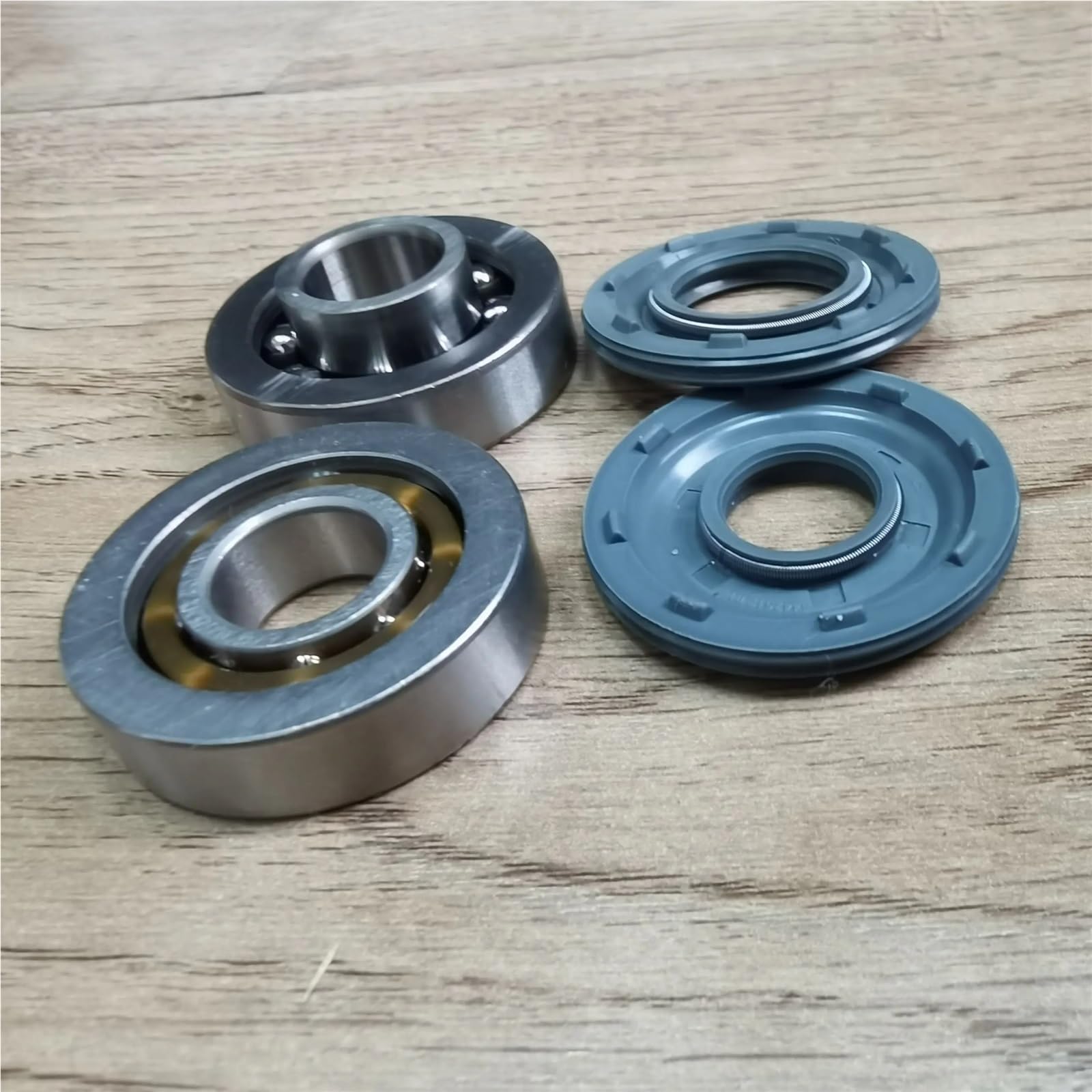 Anillo retén Juego de cojinetes de bolas y sellos de aceite para cigüeñal, compatibles con motosierras Husqvarna 135, 140, 435, 435E, 440 y 440E. Retén Aceite Cigüeñal(Bearing seal set)