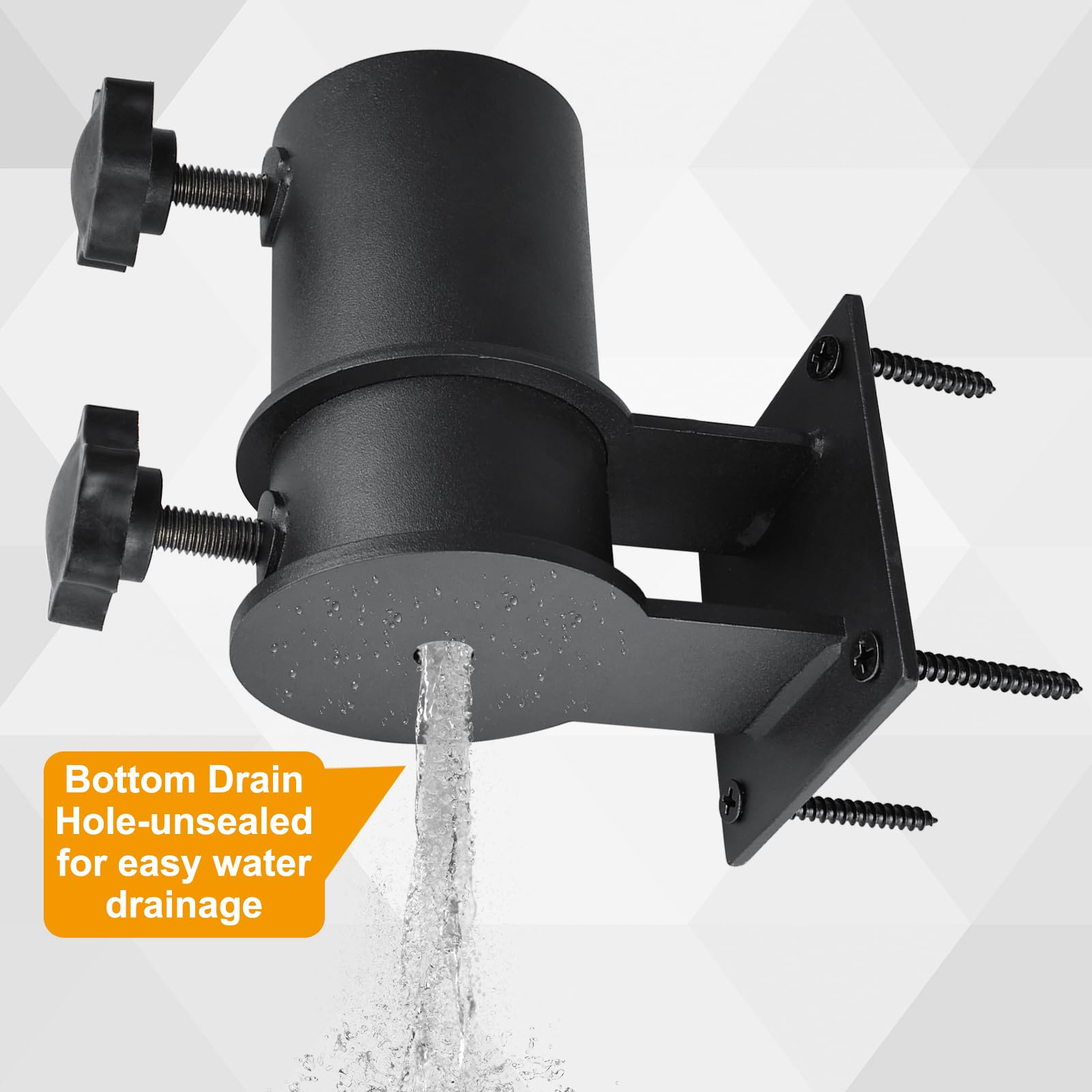 Lot De 2 Supports De Parasol Déportés Robustes En Acier Inoxydable Pour Pied De Parasol Extérieur, Support De Montage De Parasol Pour Balustrade, Clôtures Et Balcon