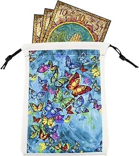 Bolsa para tarô | Bolsa portátil para cartão tarô | Saco tarô com cordão, saco armazenamento cartão tarô, bolsa para porta-cartão tarô para crianças e adultos Caneem