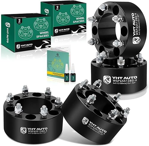 YHTAUTO Espaciadores de rueda de 6 x 5.5 de 3 pulgadas para Tacoma 1995-2023, Tundra, 4Runner, Colorado, Sequoia, Land Cruiser, GX460, H3, Canyon,