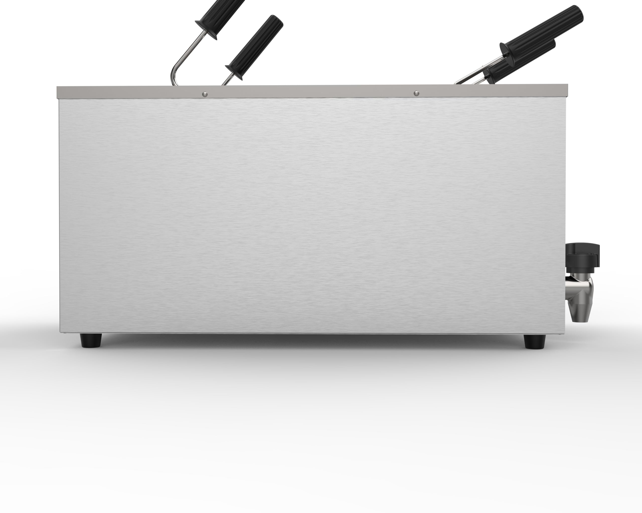 METRO Professional Cuiseur à pâtes électrique GNC1025, Acier inoxydable, 35.4 x 63.3 x 44.6 cm, 25L, 3200 W, 3 paniers, argenté