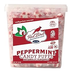 Red Bird Soft Peppermint Candy, Individually Wrapped, Gluten Free Breath Mints, 52 oz Tub