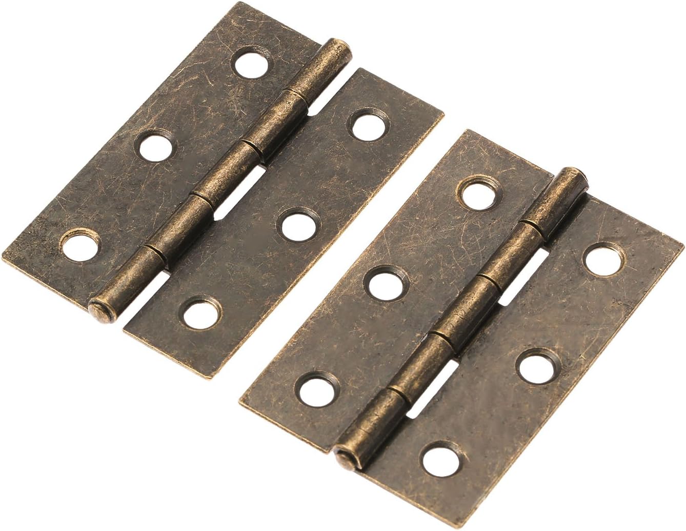 Dophee 2Pcs 2.56"x1.57" Retro Style Antique Bronz Iron Decorative Hinges for Wooden Jewelry Box Case - Image 4