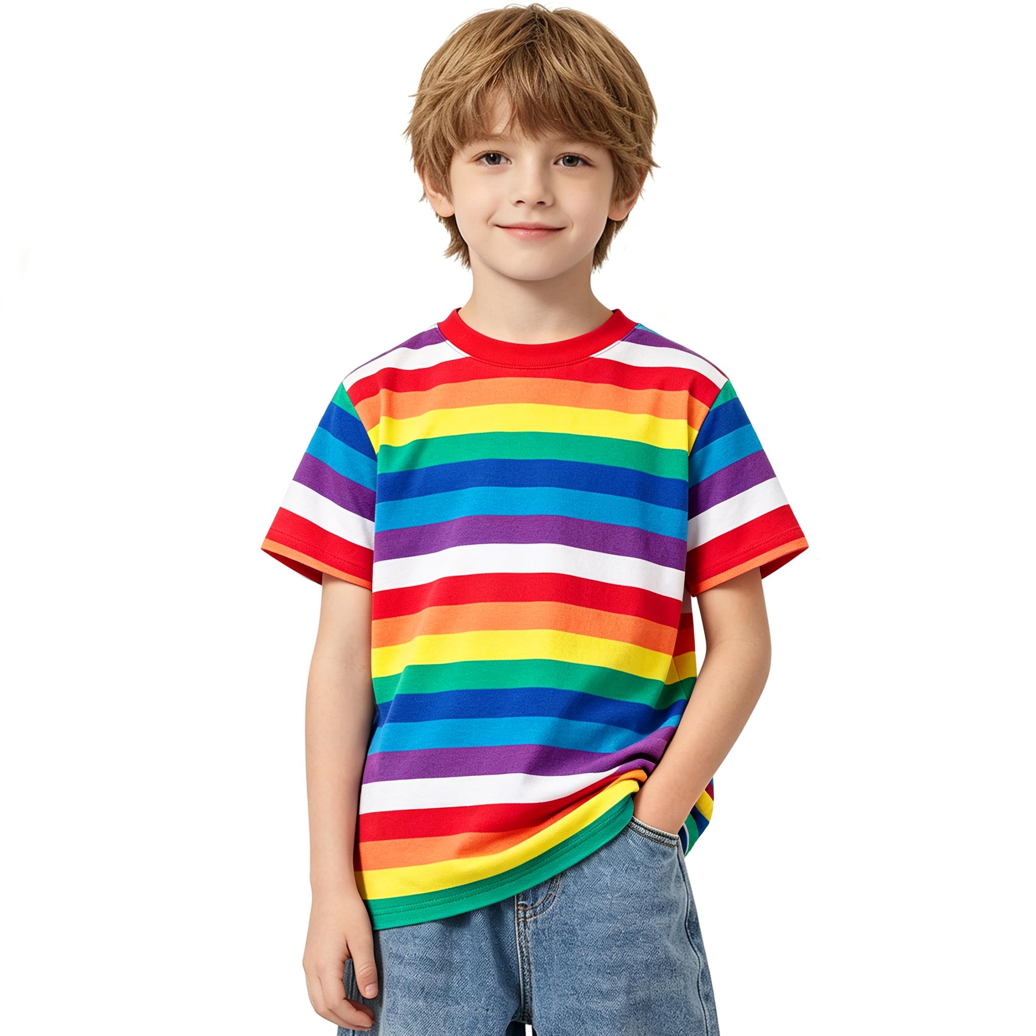 Magic Park 6M-14Y Kid Striped T-Shirt Boys Cotton Tee Basic Top