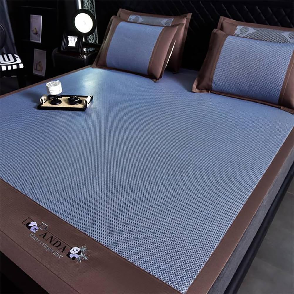 LOMNCHSG Bamboo Rattan Mat Bed, Cooling Bamboo Sleeping Mat Breathable Foldable Multiple Sizes(R,120 * 200CM)