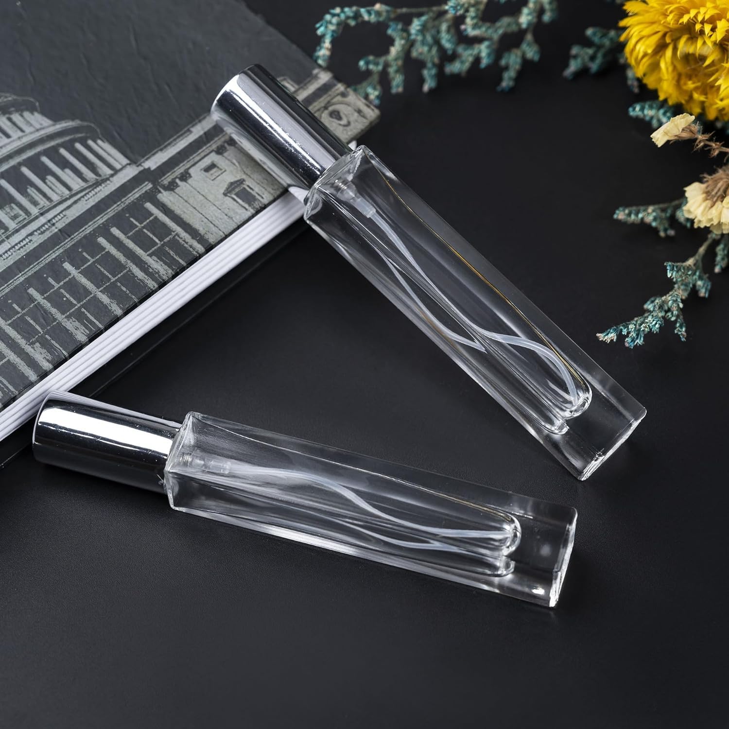 Mini Bottiglie di Profumo da Viaggio, Atomizzatore di Profumo 10 Pezzi 10ML Bottiglia di Profumo Testa di Spruzzo Elettrochimico Profumo Portatile Bottiglie Riutilizzabili Vuote Ricaricabili (Color :