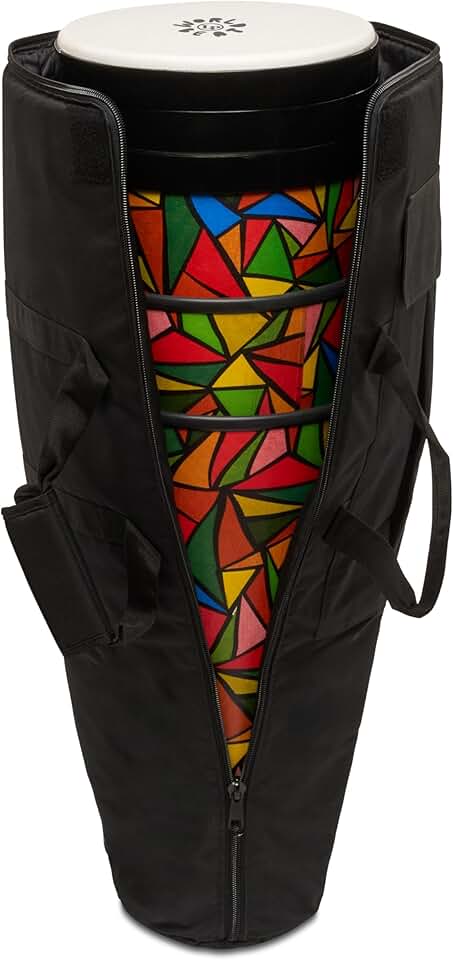 Latin Percussion World Beat Stackable Ashiko 3-piece Set - 12 inches, Large, Multicolor