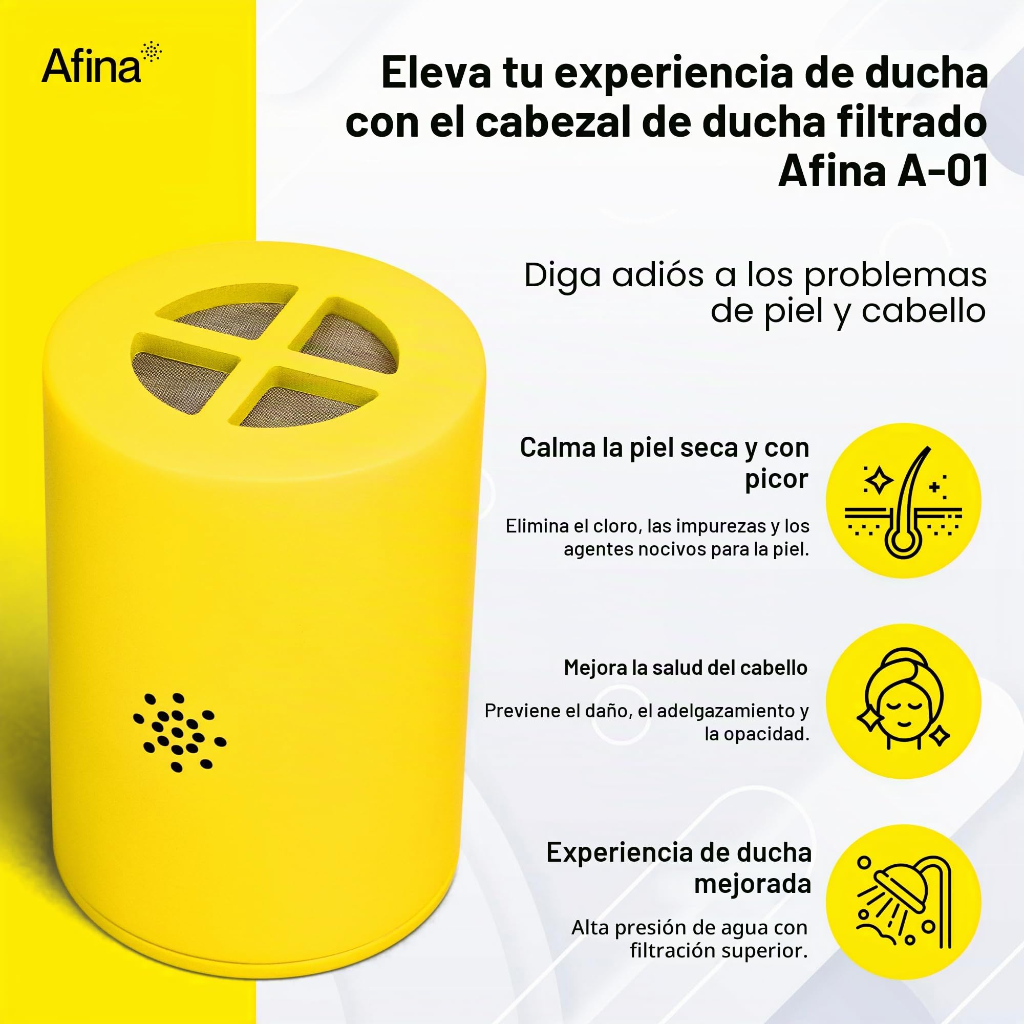 Afina AF-FL A-01 - Filtro de repuesto, color amarillo