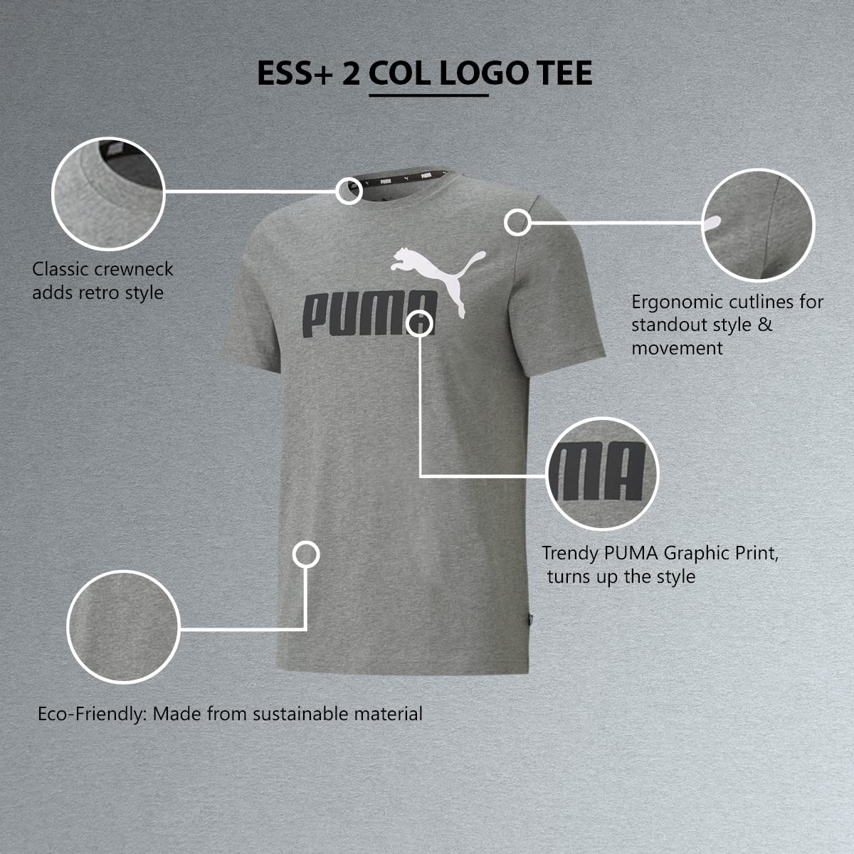 Puma Męski podkoszulek ESS+ 2 Col Logo Tee