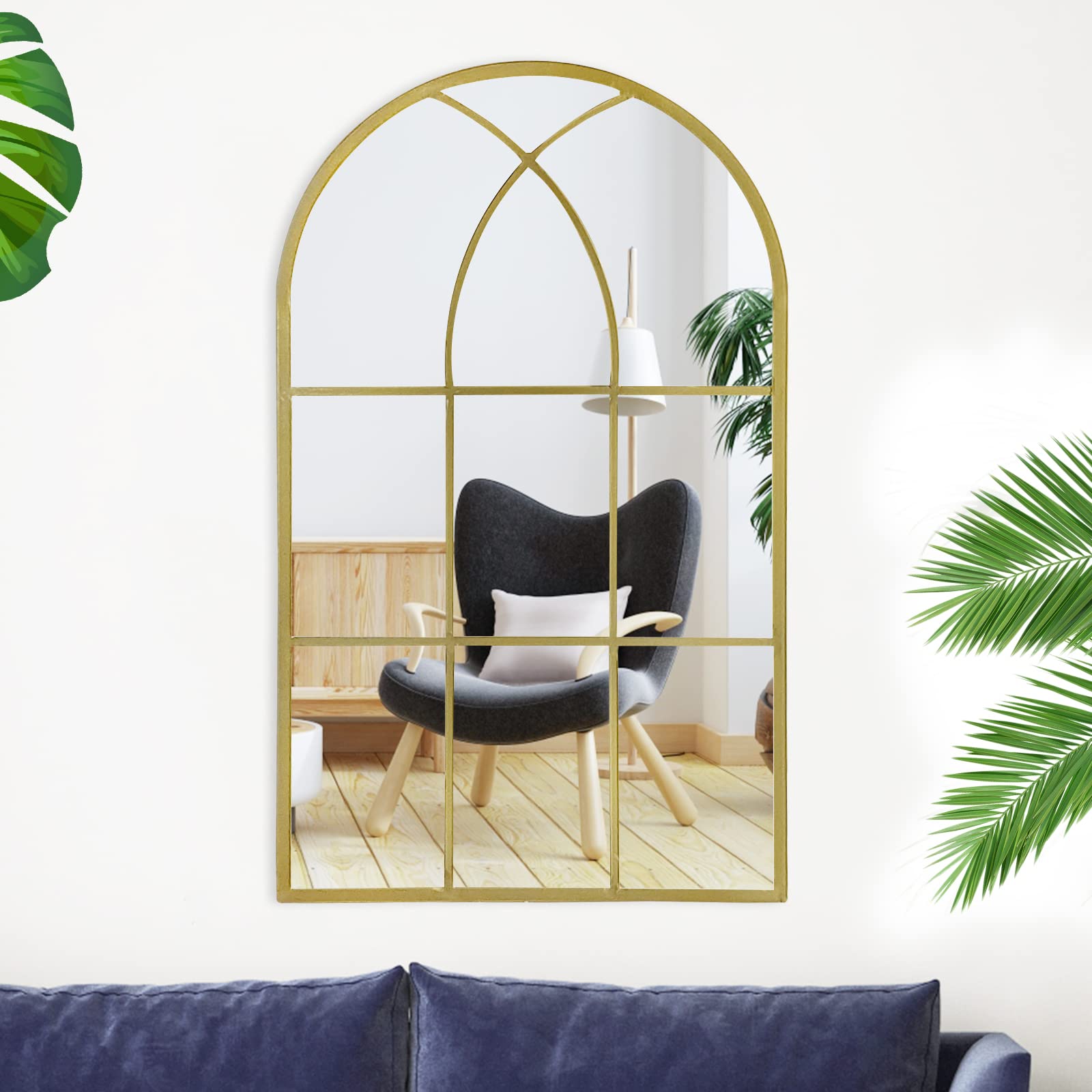 Photo 1 of *BRAND NEW* ironsmithn Wall Mirror Mounted Decorative Long Hanging Arched Window Frame Decor Wall