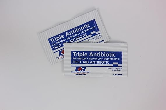 Triple Antibiotic Ointment .9gr Packets – First Aid Cream for Infection Prevention – Neomycin, Bacitracin, Polymyxin B – 144 Count