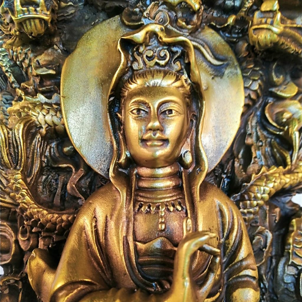 Posąg Buddy do wnętrz Mosiądz Joga Dekoracja do domu Kult Medytacja Pokój Bodhisattwa Statua Zen Ozdoby Dekoracyjne Ornamenty Medytująca Figurka Buddy Rzeźba