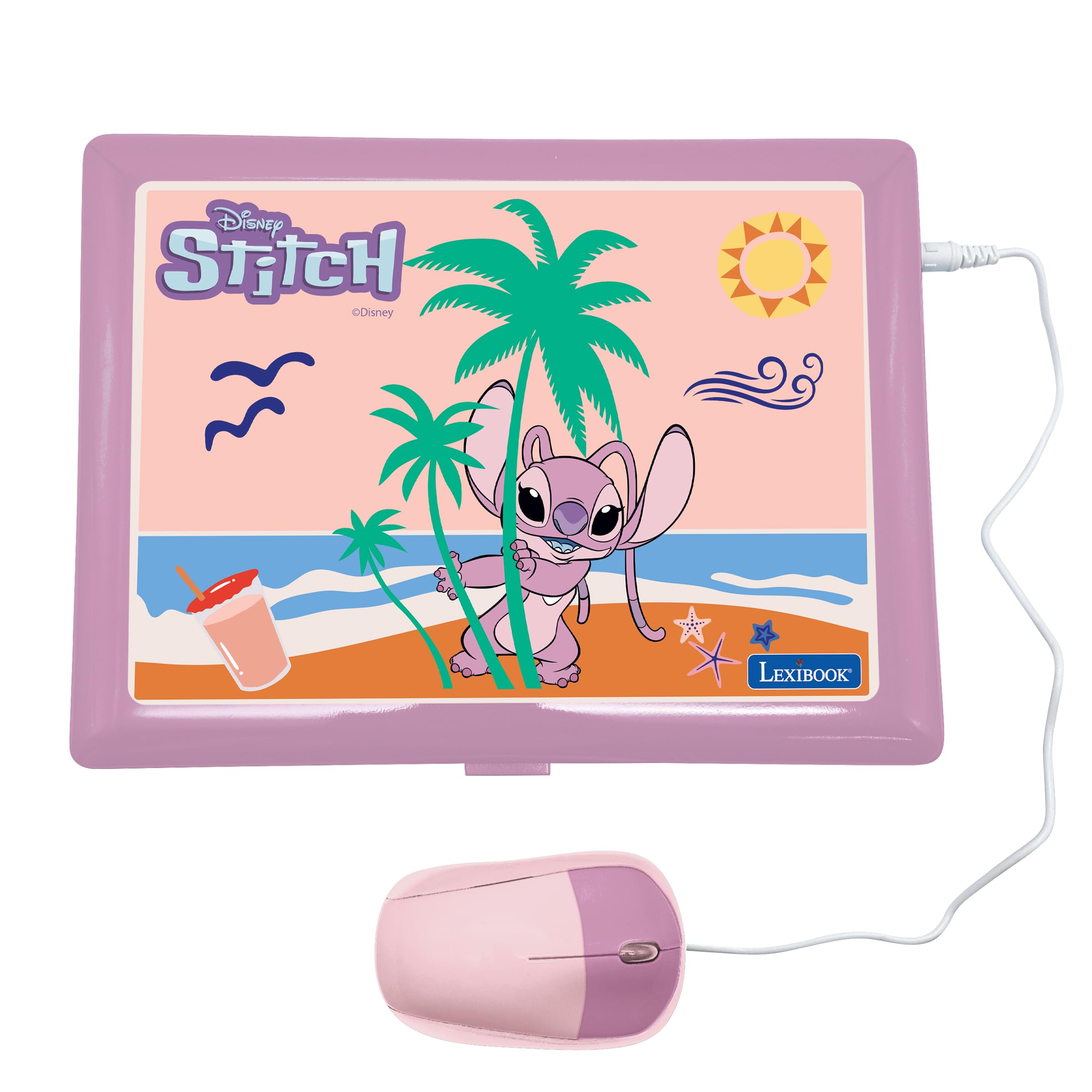 LEXIBOOK, Disney Stitch Angel, Bilingual Educational Laptop - 124 Activities in French/English, JC598D1i1 - Image 2
