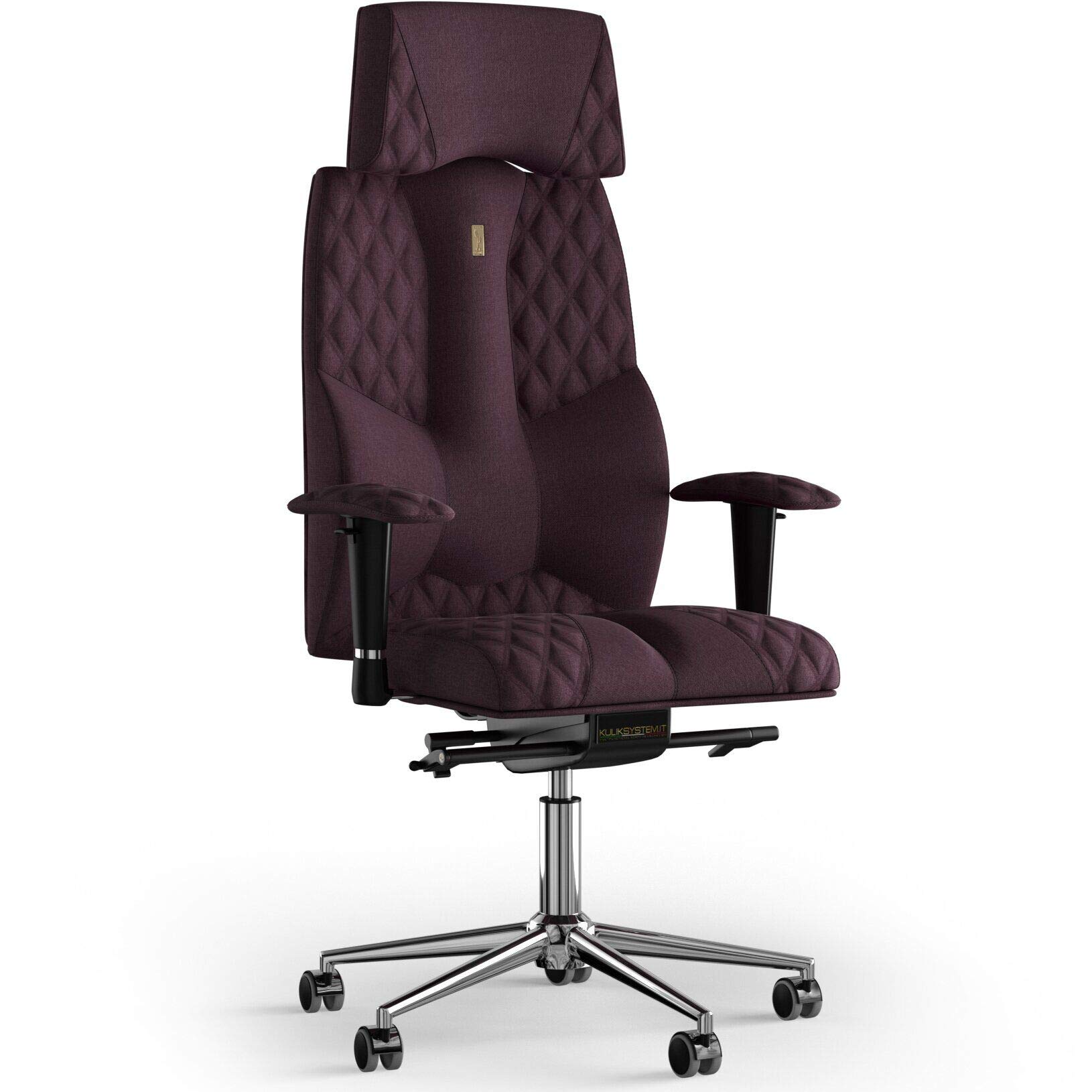 KULIK SYSTEMErgonomic Office Desk Chair - Comfort & Adjustable Chair w/Back Lumbar & Spine Support system for long hours Work |Patented Back Relief Design| BUSINESS Azure - Violet Design Texture