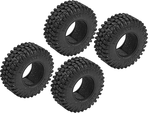 Miniatura 4 de ShareGoo - 4 neumáticos de 1.0 pulgadas para rastreadores a control remoto, de 0.787 in de ancho, compatibles con Axial 124 SCX24 Gladiator Bronco