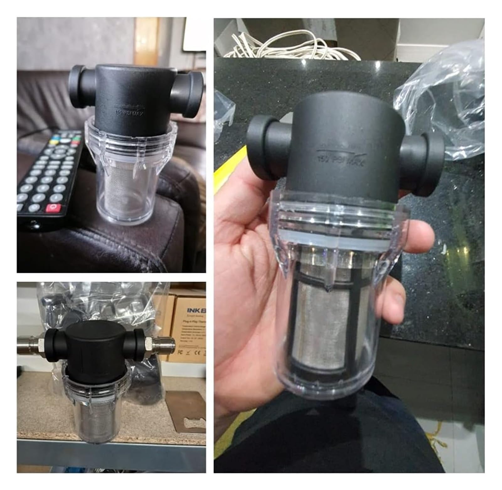 Filtro de Succión de Bomba de Agua, Filtro de Entrada de Lavadora, 1 Pieza de plástico for Sistema de riego(40 Mesh 1)