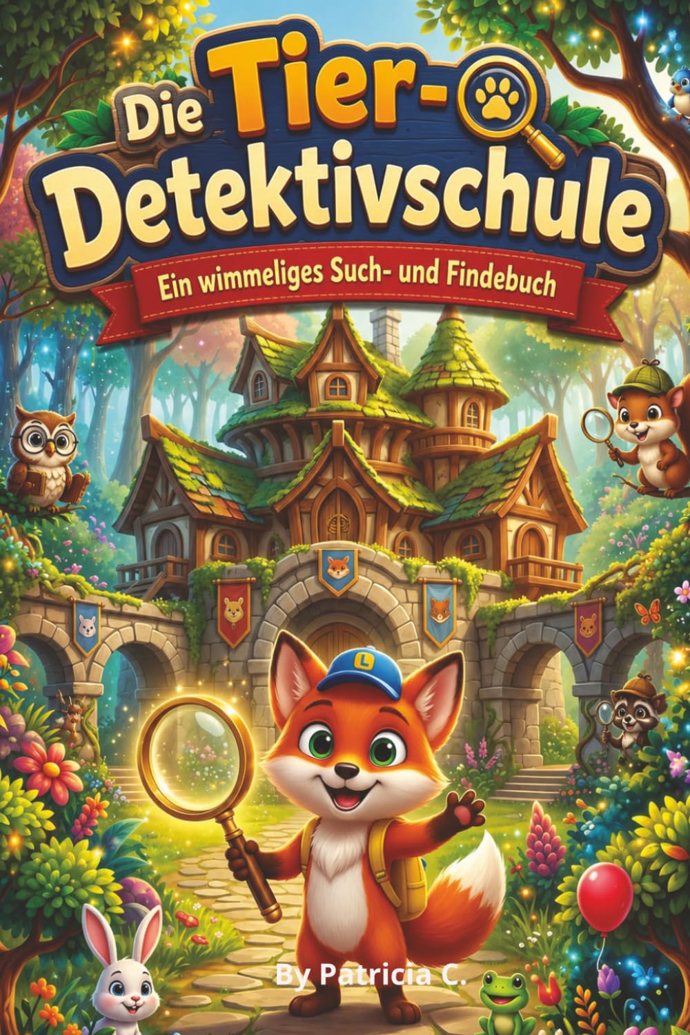 Die Tier-Detektivschule . Wimmelbuch ab 4 Jahren: Ein spannendes Suchbuch für kleine Spürnasen – Interaktives Kinderbuch zum Suchen, Finden und Mitmachen