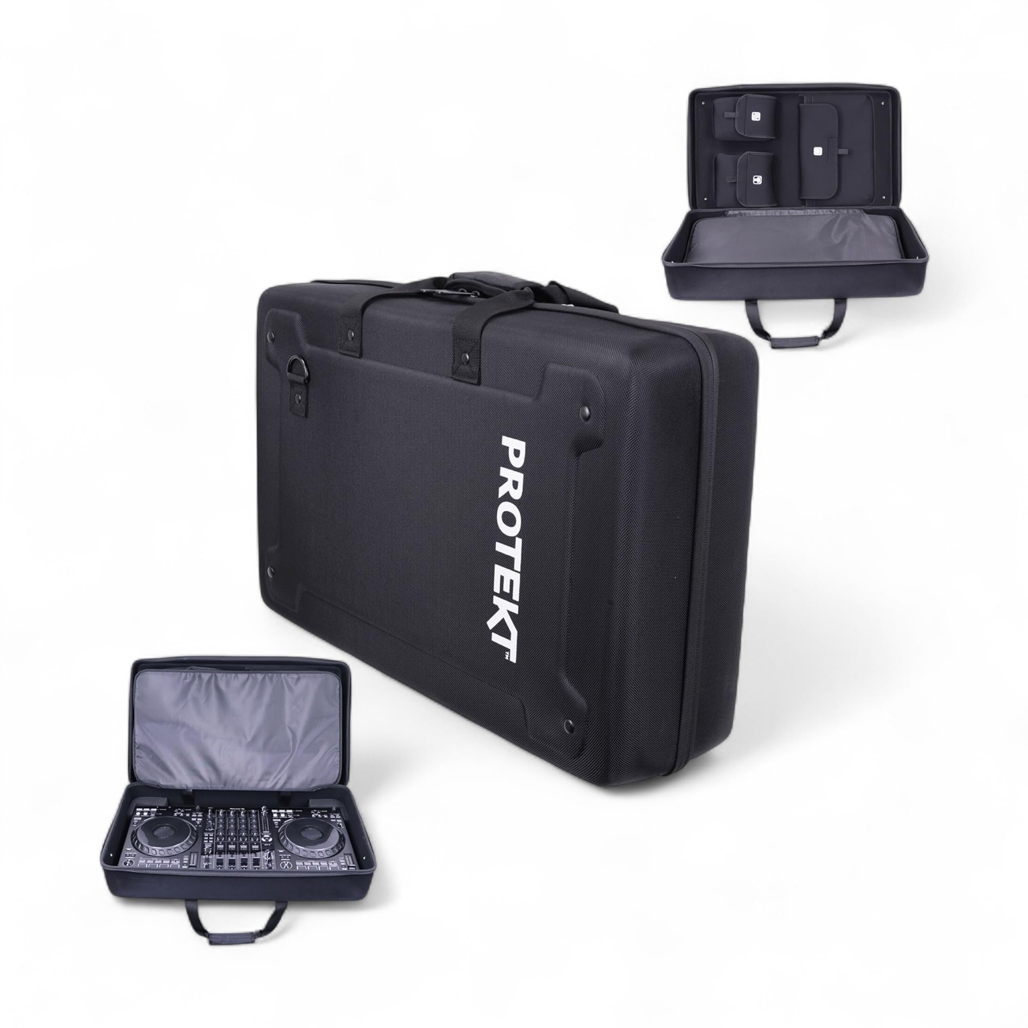 Protekt Borsa per Denon SC LIVE4 con tasche interne BLIVE4IP DJ borsa rigida per controller Pioneer DJ, tasche per laptop, cuffie, cavi