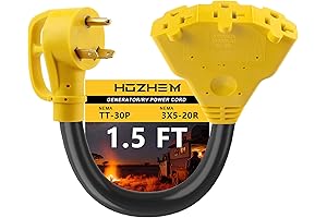 30 Amp RV Adapter to 110: TT-30 to 5-15/5-20 Adapter