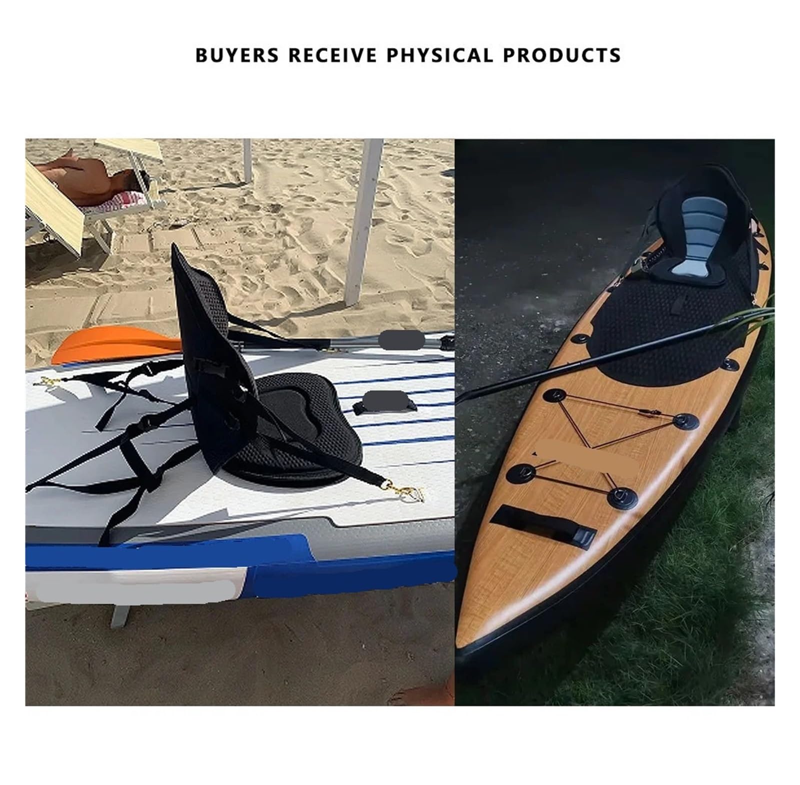 Kajaksitz, Bootssitz, Kajakzubehör, aufblasbare Paddle-Board-Rückenlehne, weiche, rutschfeste Basis, verstellbare Rückenlehne Universal Kajak Sitz