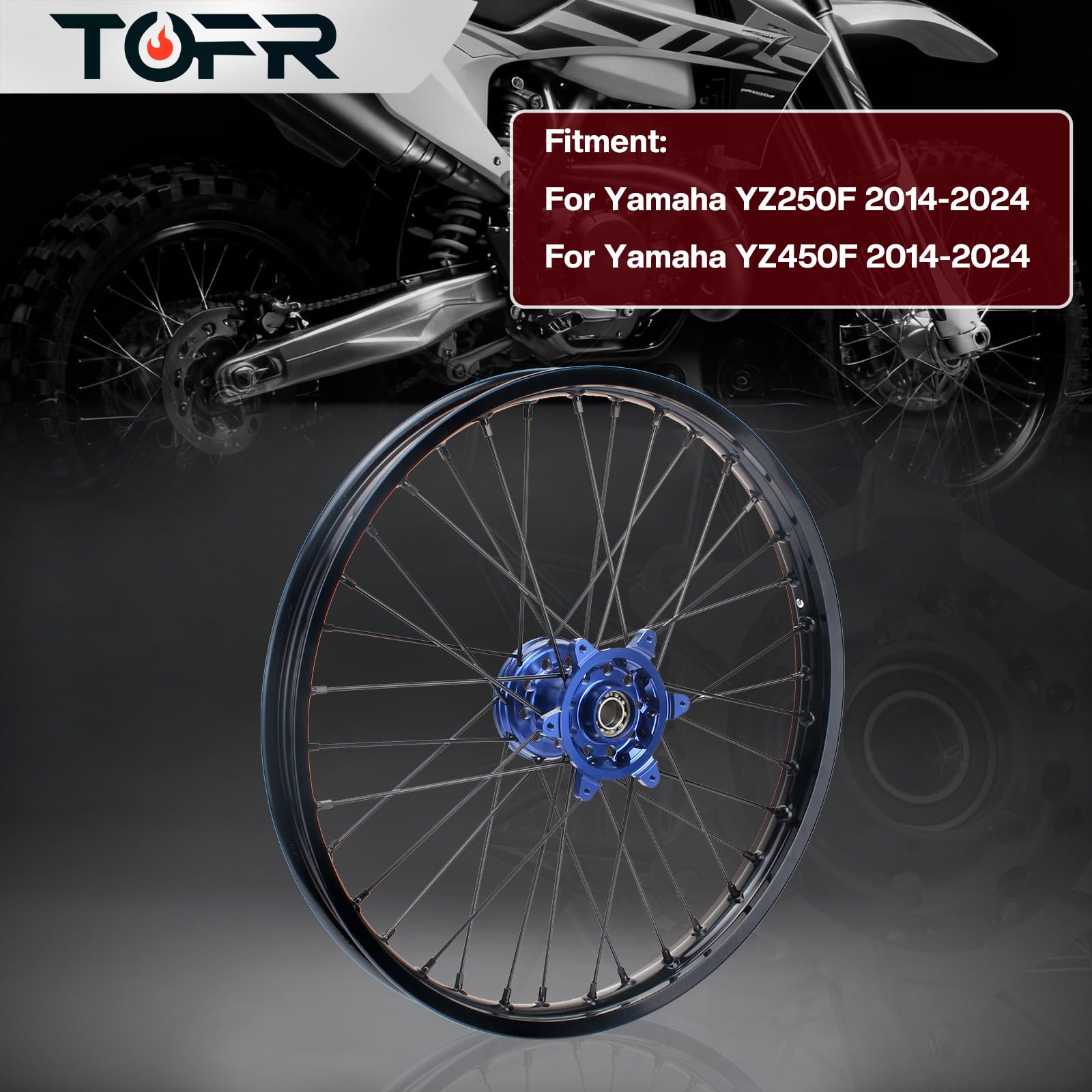 Amazon.com: TOFR YZ250F YZ450F 2014-2024 Front Wheel Hub Rim