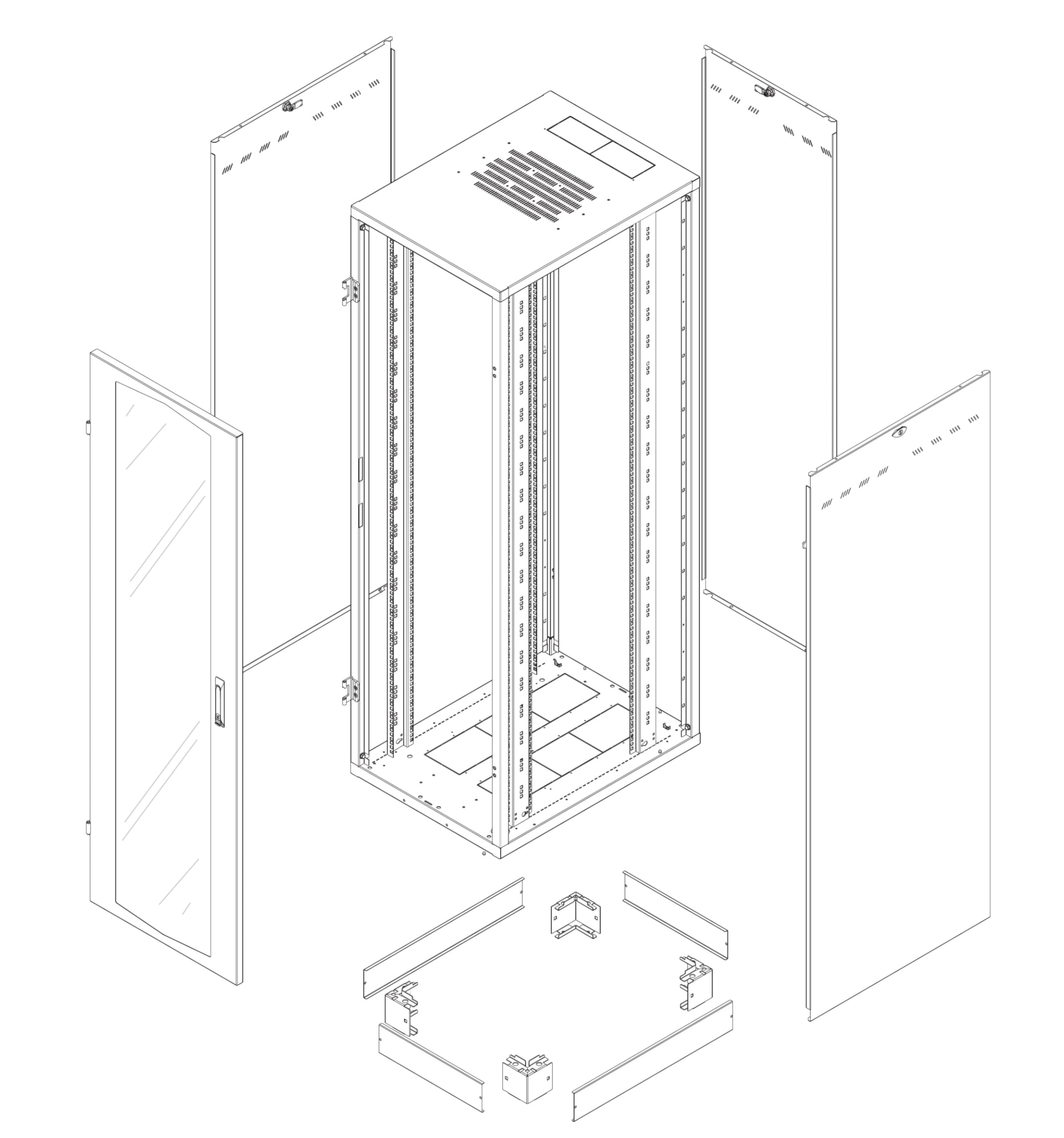 INTELLINET 161040 Armadio Rack NextGen 19" 600x800 27U Grigio Grigio