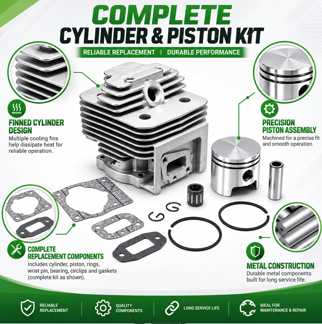 SHoRI 52CC Brush Cutter Cylinder Kit -4 SHoRI 52CC Brush Cutter Cylinder Kit -4