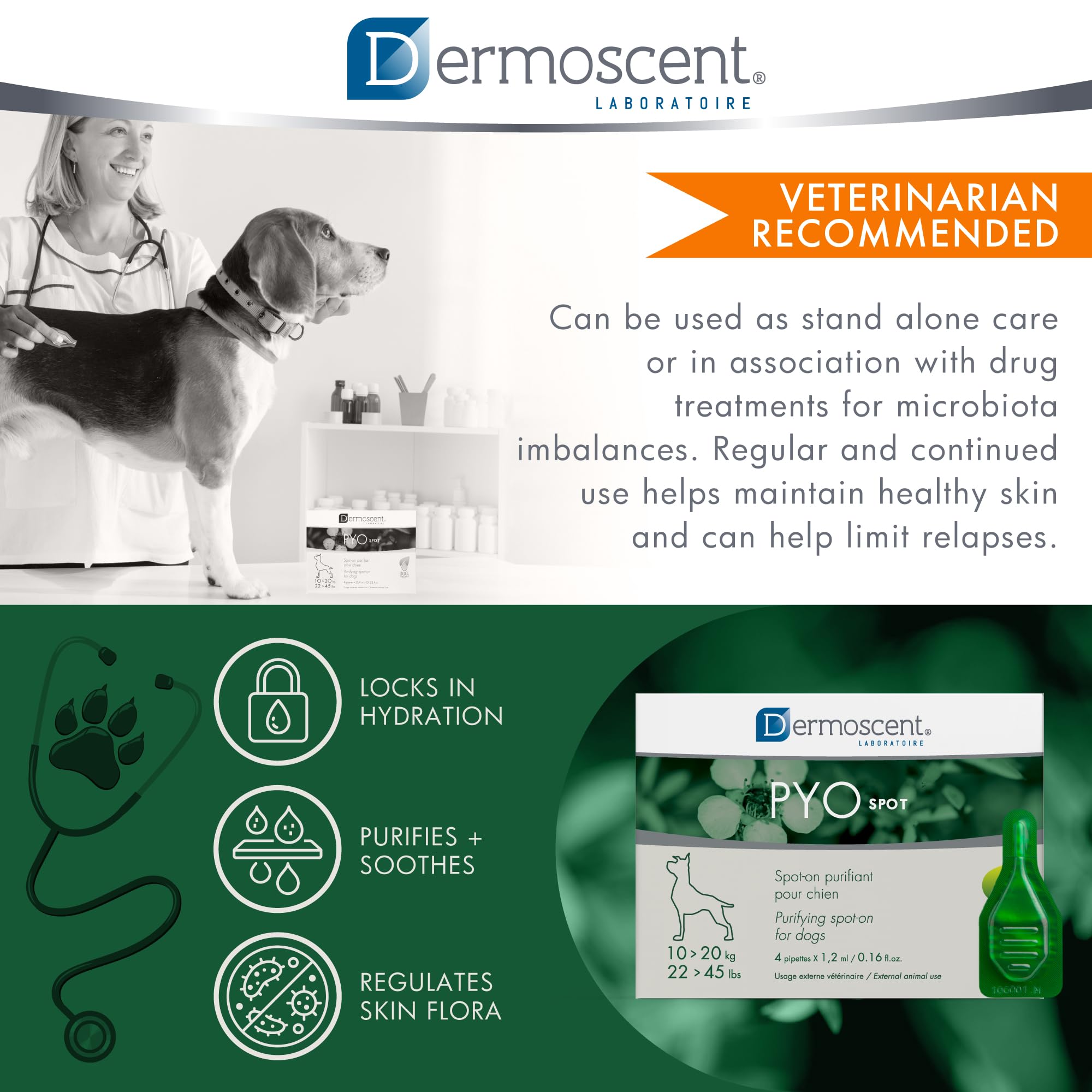 Dermoscent 920-7223 Pyospot 10Kg-20Kg para Perros 4Pip