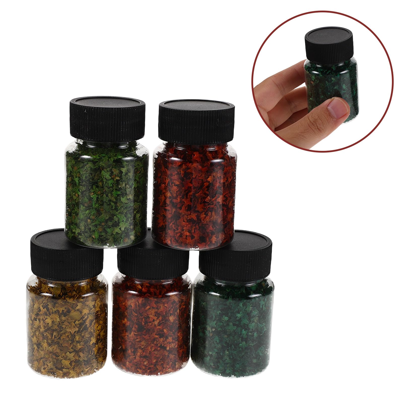TOYANDONA Set 5 Bottiglie Foglie e Viti in Fibra Realistiche per Modellismo Paesaggistico in Miniatura Facile Installazione per Progetti DIY Scolastici