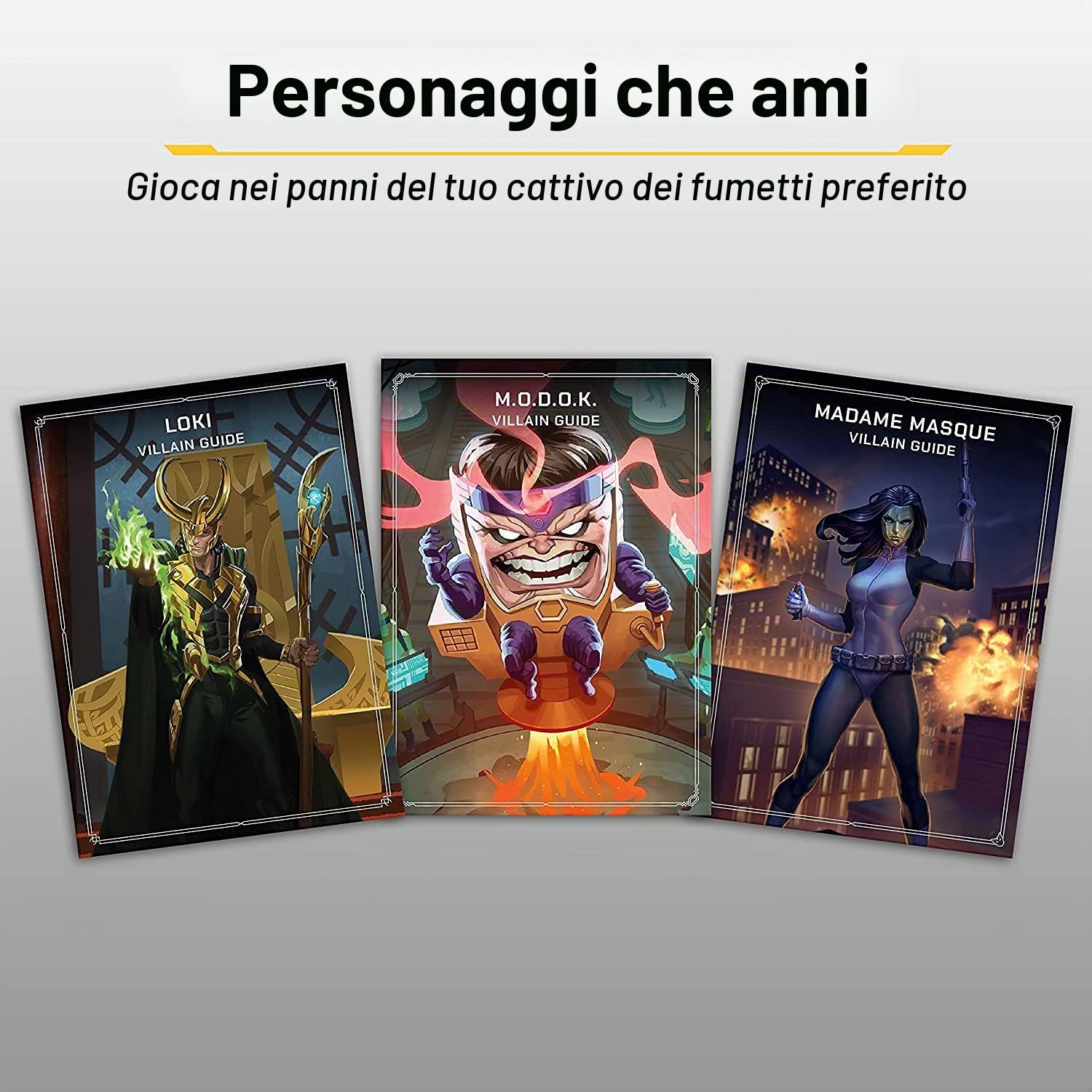 Ravensburger Marvel Villainous Mischief & Malice - Giochi da tavolo strategico, 2 o 3 giocatori, per adulti e bambini dai 12 anni in su - Può essere giocato come autonomo o espansione