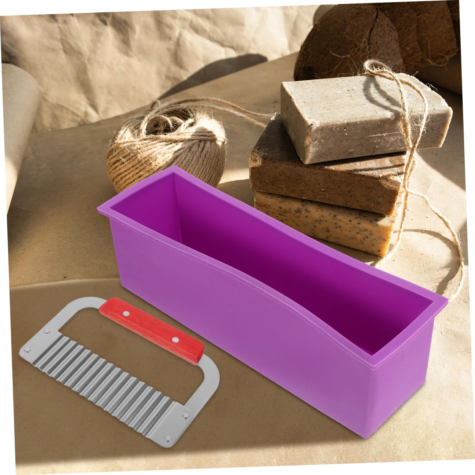 Set Stampi Sapone Rettangolari Flessibili Fai da Te 4 Pezzi