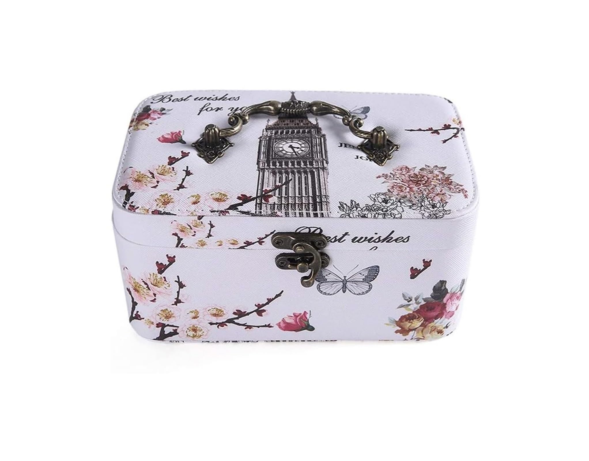 Szkatułka Na Biżuterię Eleganckie, podróżne etui do przechowywania w stylu retro 2-warstwowe damskie etui na biżuterię do noszenia naszyjnika Organizer biżuterii Uchwyt na biżuterię Pudełka I Organize