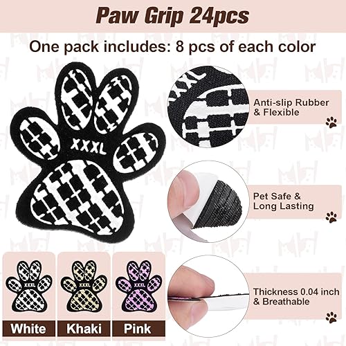 Miniatura 4 de BEAUTYZOO Protector de patas de perro antideslizante, almohadillas para patas de perros para tracción en suelos de madera dura, calcomanías