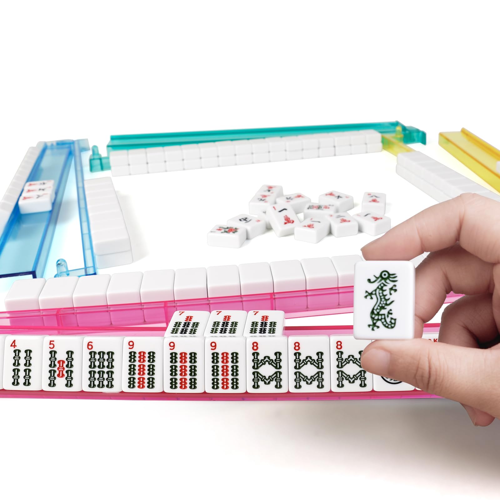 Juego Completo De Mahjong Americano De 166 Piezas – Set Con Estuche De Transporte, Dados Y Accesorios, Ideal Para Familias Y Mayores
