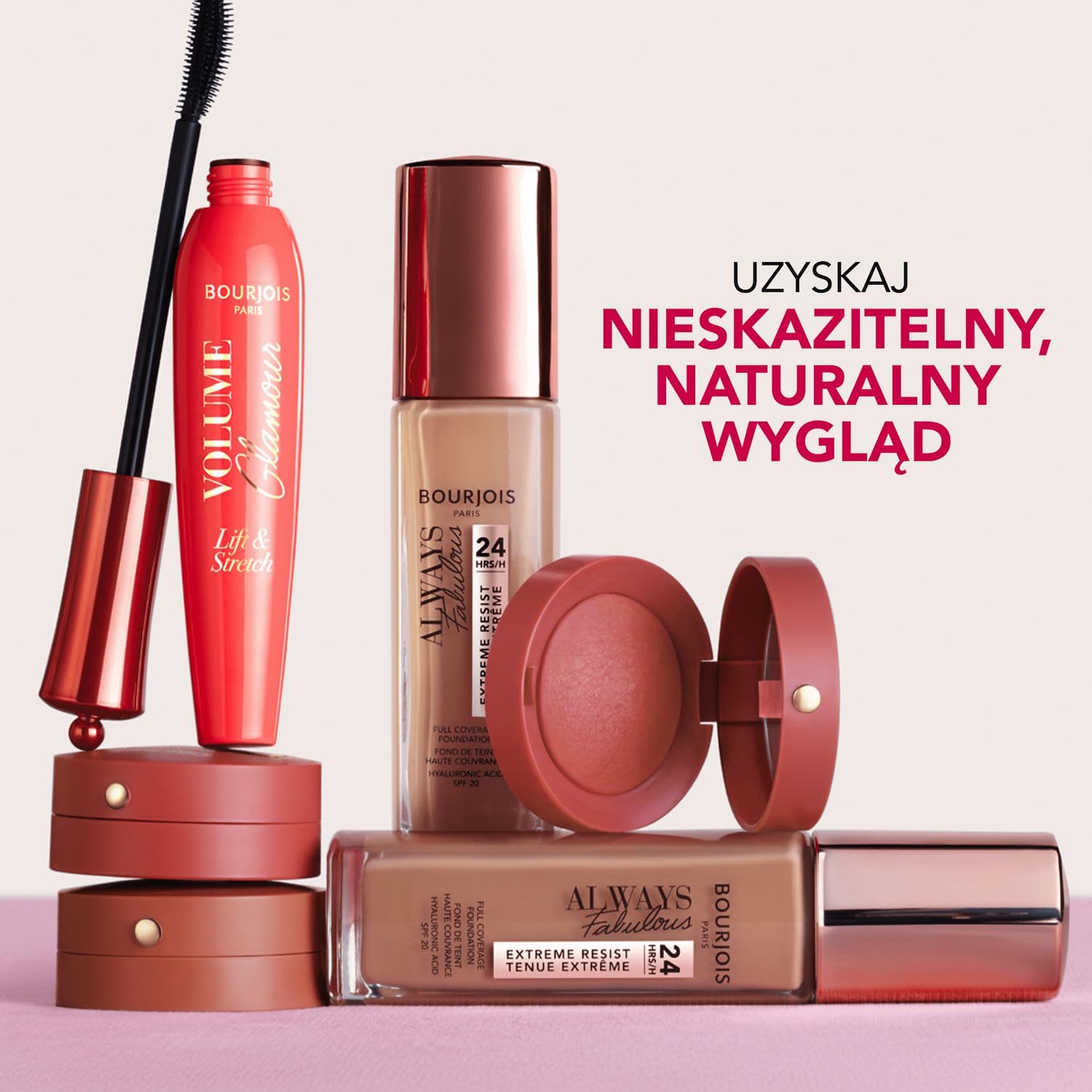 Bourjois Little Round Pot trwały róż do policzków z lusterkiem i pędzelkiem nr 34 Rose d'Or, 2,5g