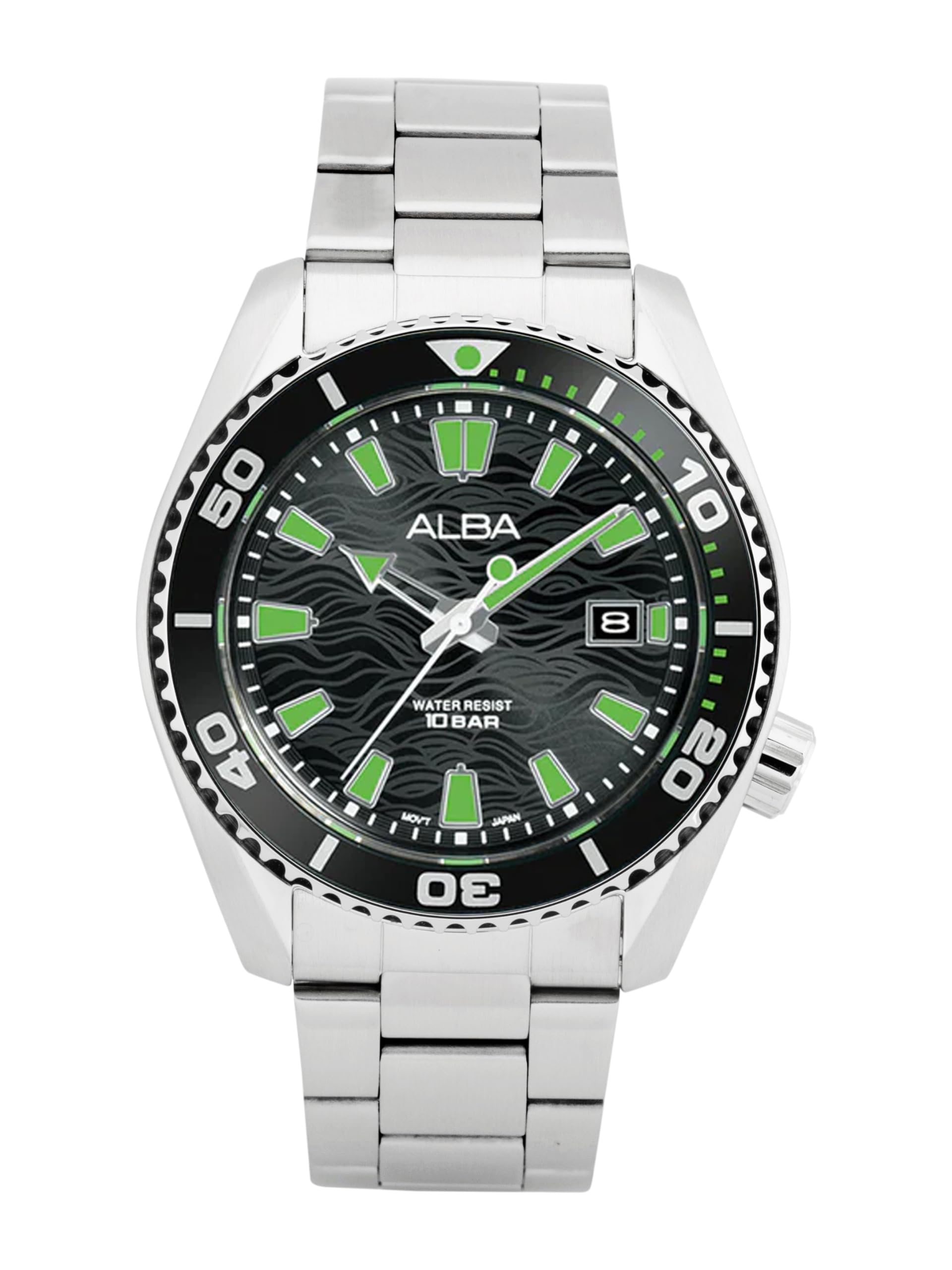 Alba Stainless Steel Men Analog Wristwatch As9R75X1, Black Dial, Silver Band (B0CD838HJ9) Amazon Price History, Amazon Price Tracker